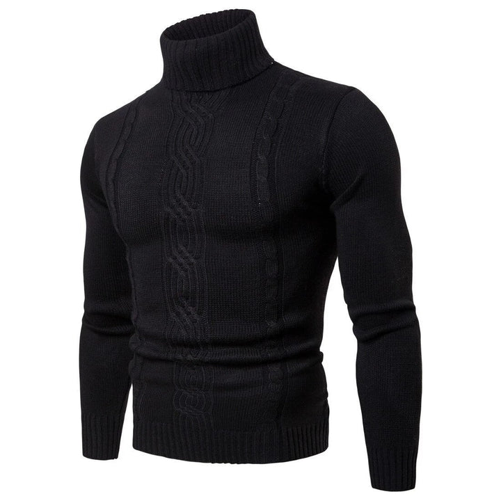 Zaylen Maglione Uomo a Collo Alto – Pullover a Trecce Spesse Caldo con Struttura Robusta