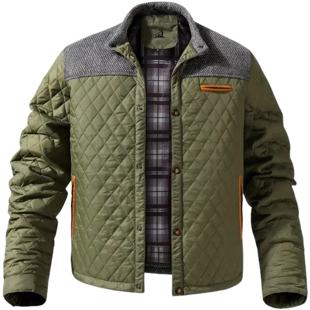 Zaid Giacca Invernale Uomo Trapuntata – Jacket Leggera Calda con Spalle a Contrasto Moderne