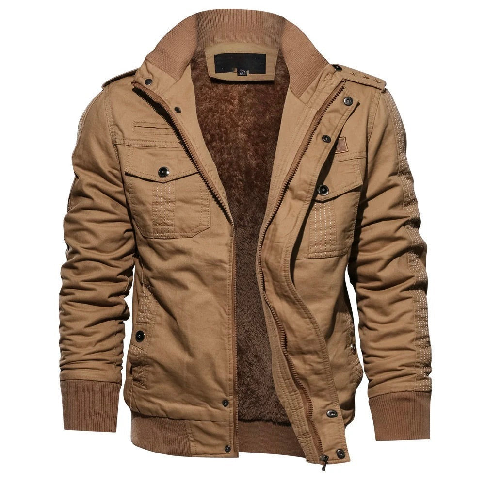 Zahir Giacca Invernale Uomo Calda – Jacket Foderata in Fleece con Collo Alto Protettivo