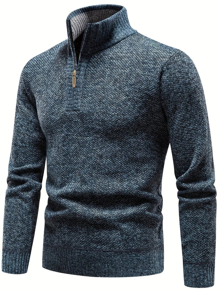 Matteo Maglione Uomo Zip – Pullover Invernale a Maglia Spessa con Chiusura a Zip