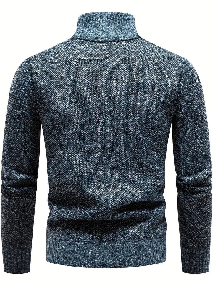 Matteo Maglione Uomo Zip – Pullover Invernale a Maglia Spessa con Chiusura a Zip