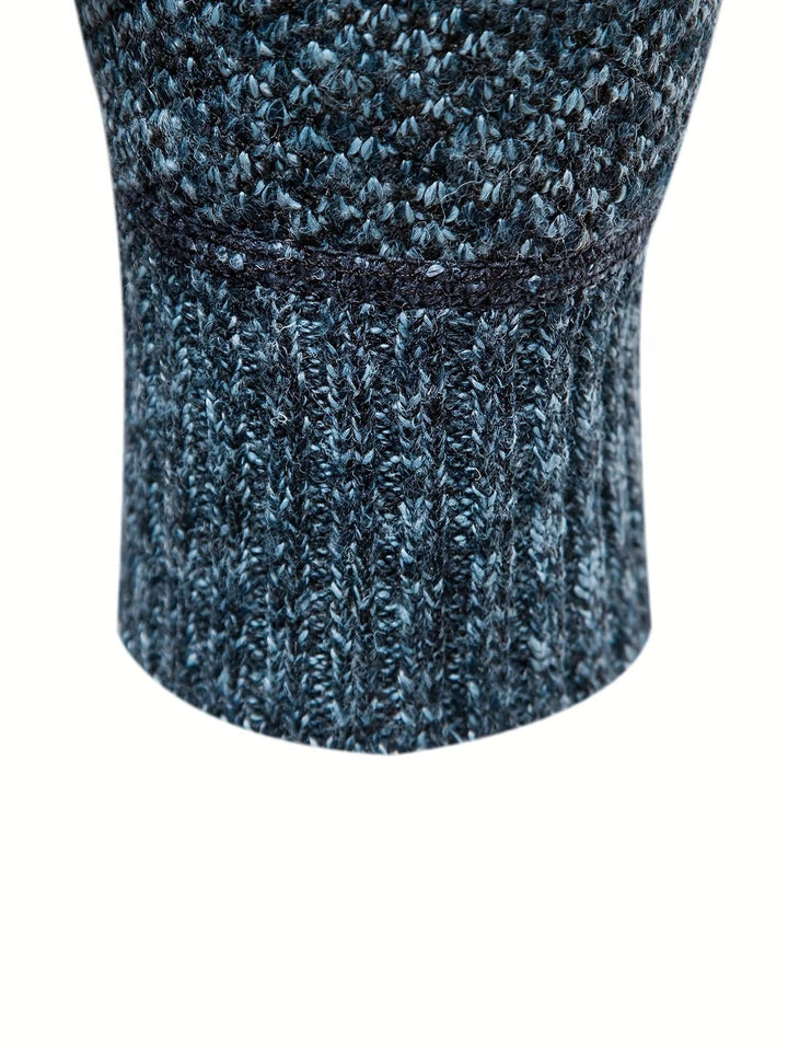 Matteo Maglione Uomo Zip – Pullover Invernale a Maglia Spessa con Chiusura a Zip