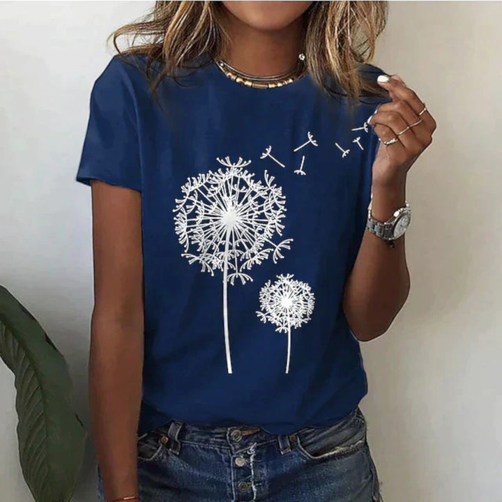 Amandine | Comoda Maglietta Girocollo Da Donna | Manica Corta
