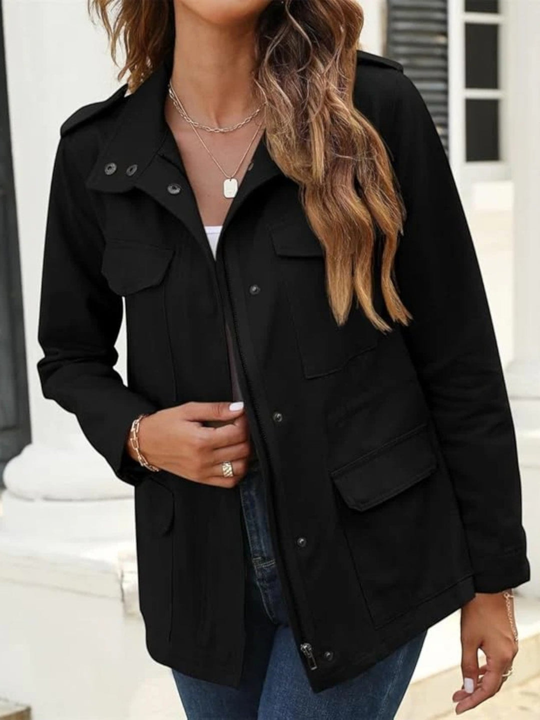 Amandine | Giacca Moderna Chic Da Donna | Multitasche