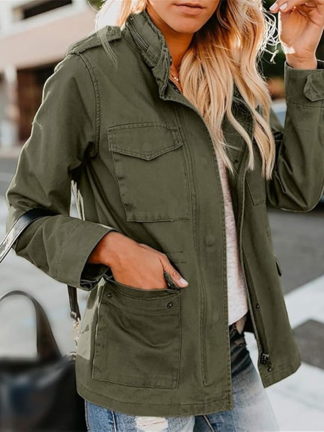 Amandine | Giacca Moderna Chic Da Donna | Multitasche