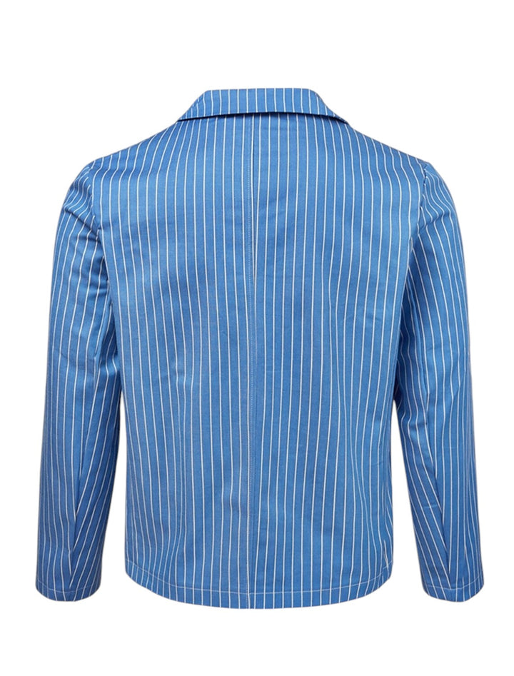 Blazer Estivo A Righe Da Uomo | Blu Reale
