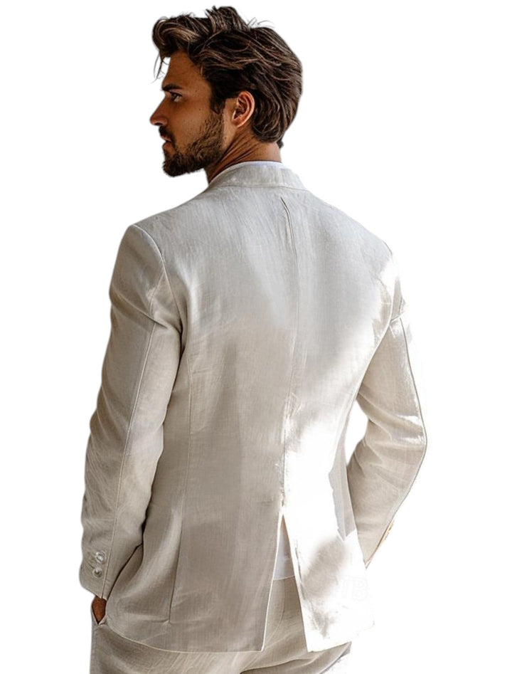 Blazer In Lino Per Uomo | Manica Lunga