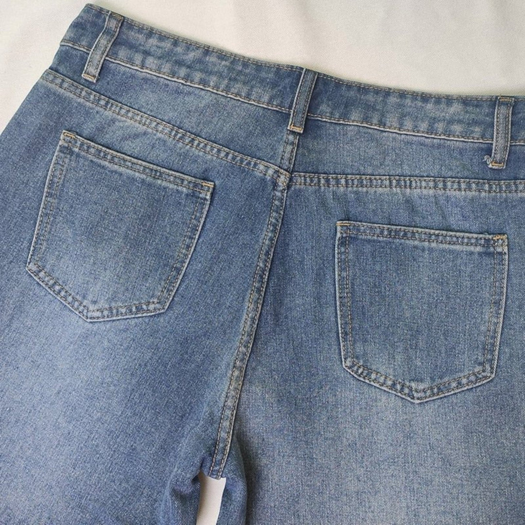 Jeans Di Jeans Modische Weitbein-Jeans für Damen | Hohe Taille