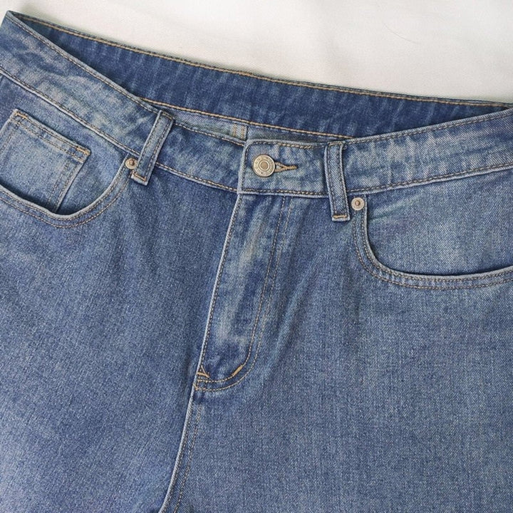 Jeans A Gamba Larga Eleganti Per Donna | Vita Alta