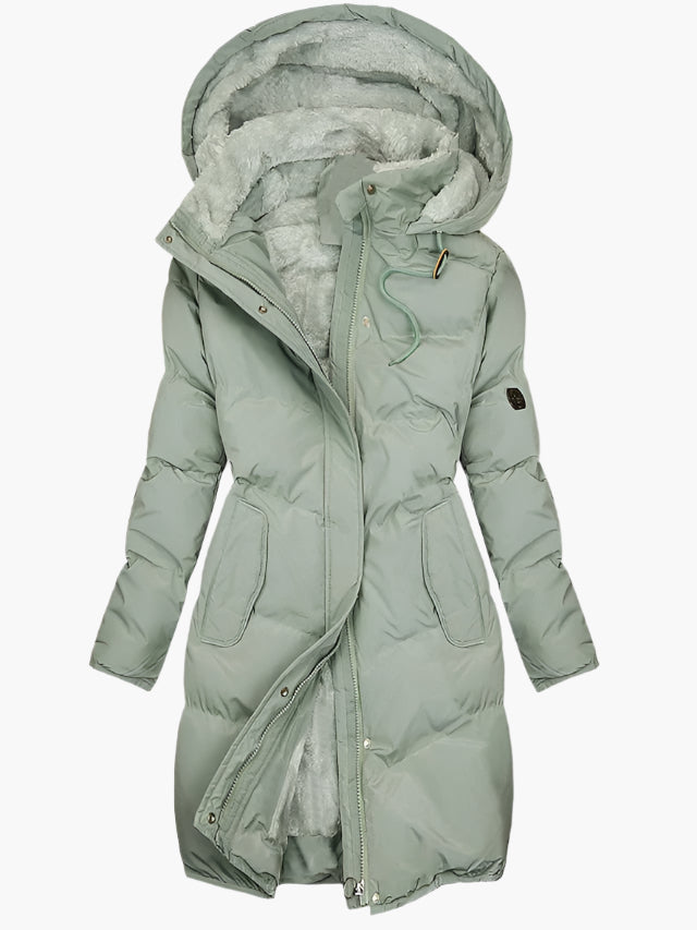 Alexandra Cappotto Invernale Donna Lungo con Cappuccio – Caldo, Elegante e Moderno