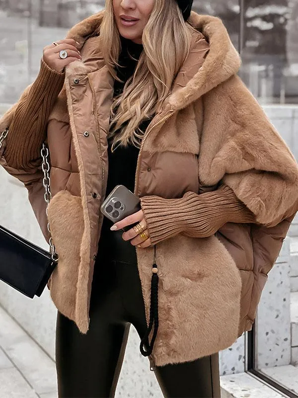 Livia Piumino Donna Invernale – Giacca Puffer Elegante con Collo e Polsini in Maglia