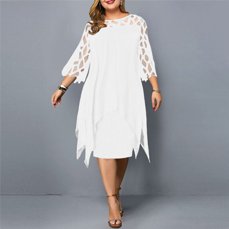 Abito Da Sera Per Donna Con Maniche Con Spacchi | Midi