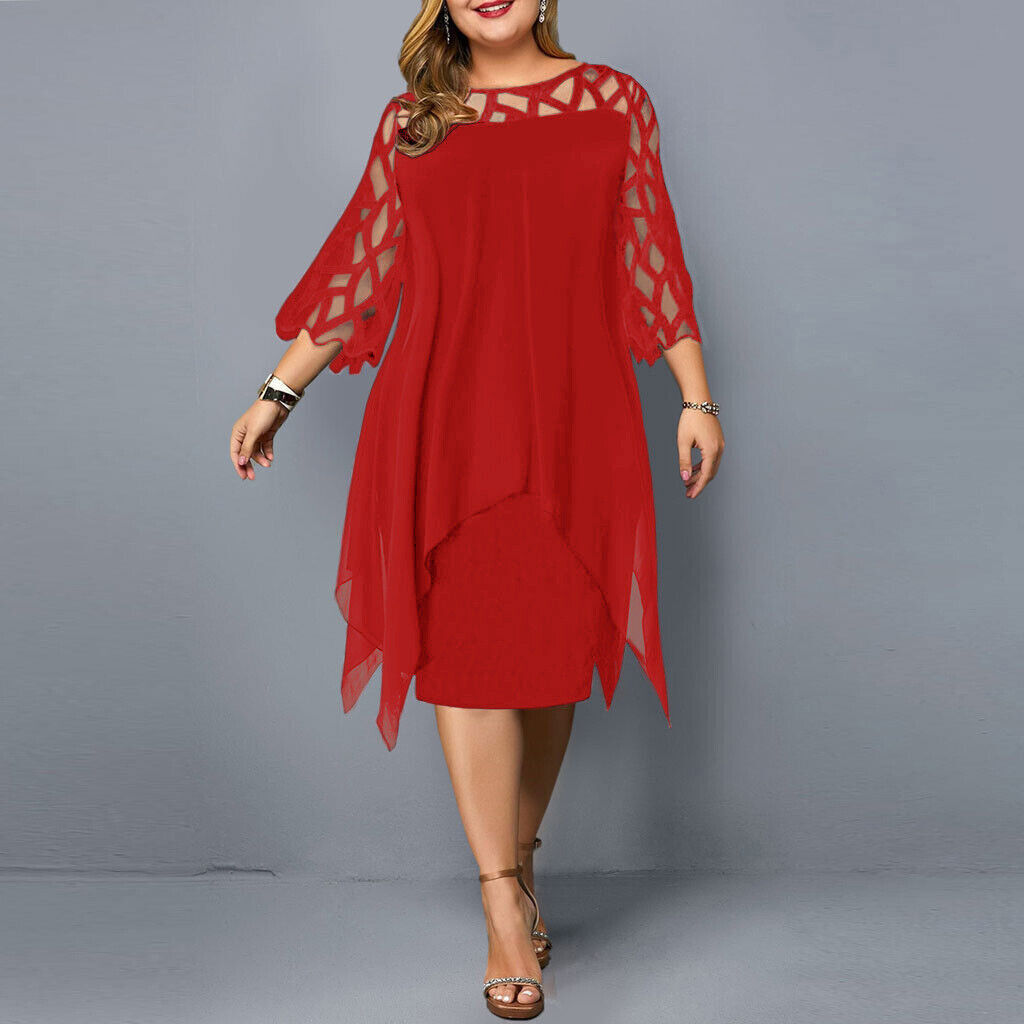 Abito Da Sera Per Donna Con Maniche Con Spacchi | Midi