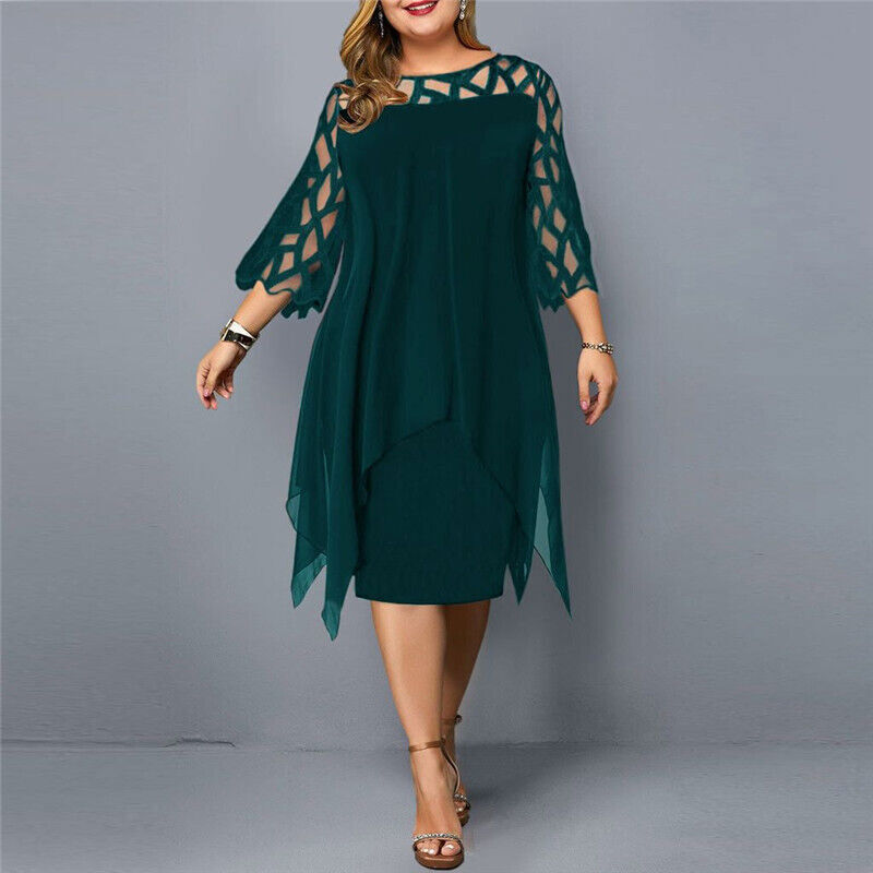 Abito Da Sera Per Donna Con Maniche Con Spacchi | Midi