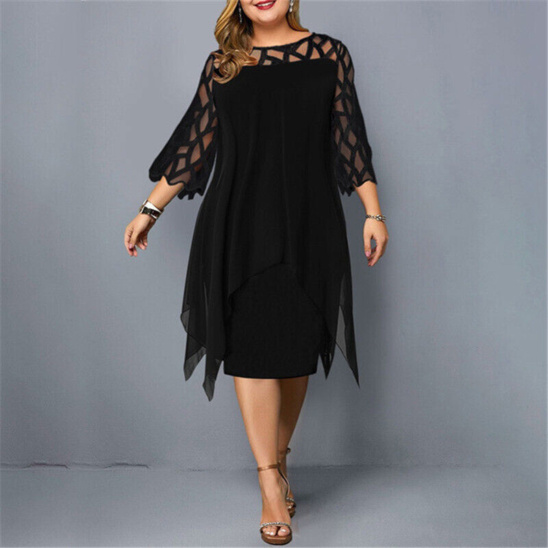 Abito Da Sera Per Donna Con Maniche Con Spacchi | Midi