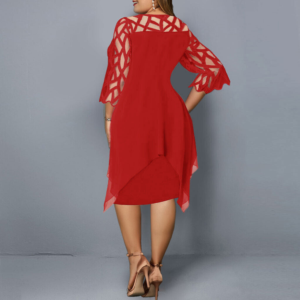 Abito Da Sera Per Donna Con Maniche Con Spacchi | Midi