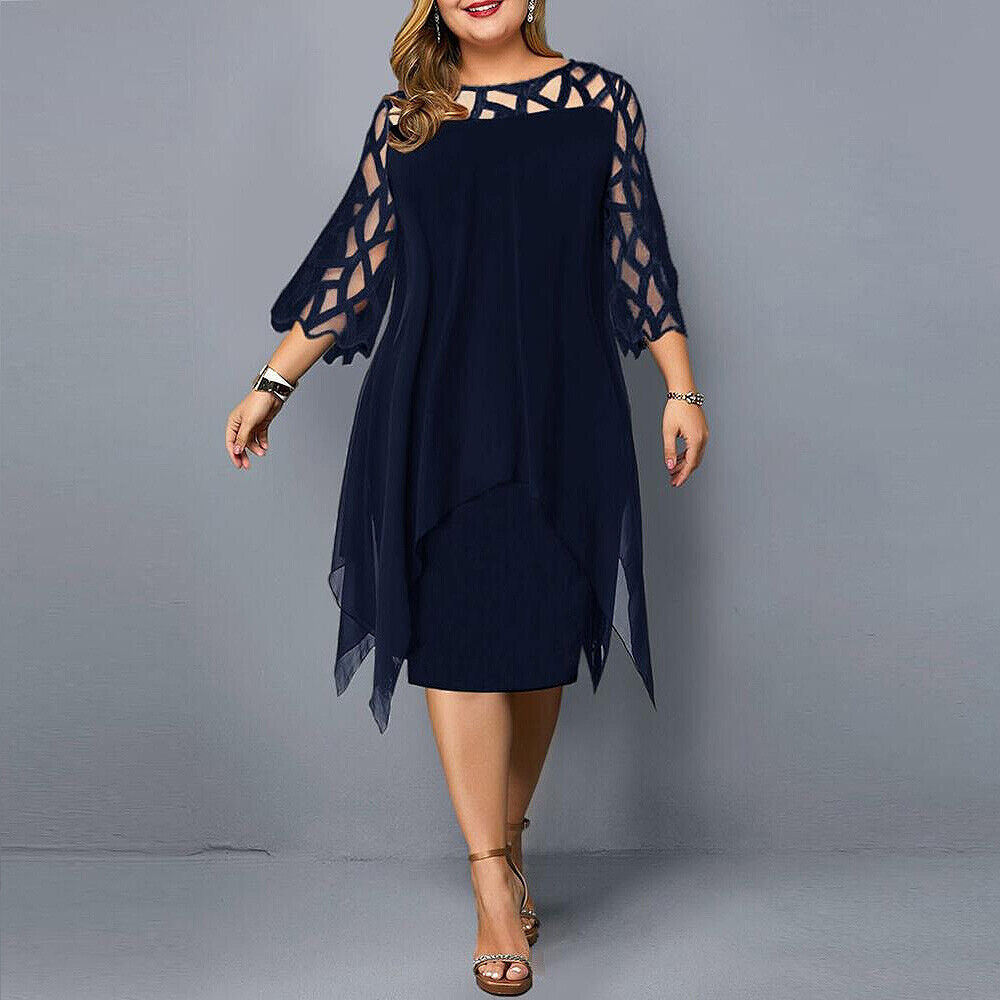 Abito Da Sera Per Donna Con Maniche Con Spacchi | Midi