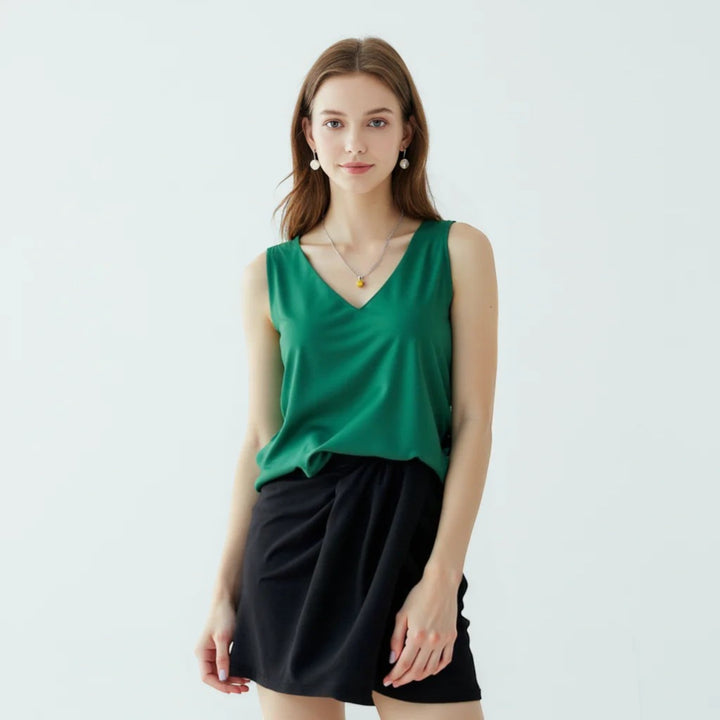 Top Estivo Con Scollo A V Per Donna | Senza Maniche
