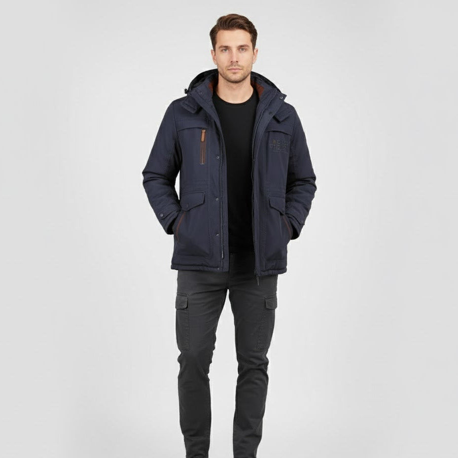Zico Giacca Invernale Uomo Imbottita – Jacket Calda con Cappuccio e Fodera Isolante