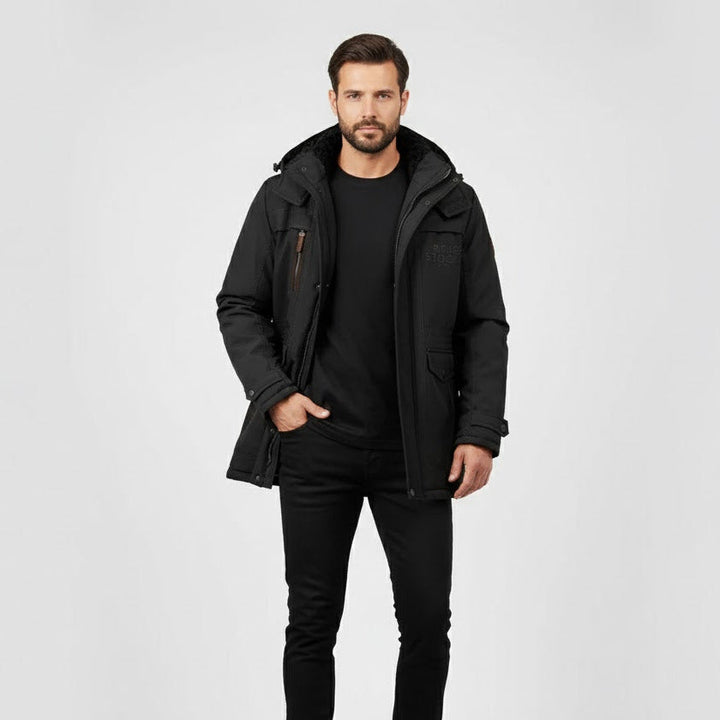 Zico Giacca Invernale Uomo Imbottita – Jacket Calda con Cappuccio e Fodera Isolante