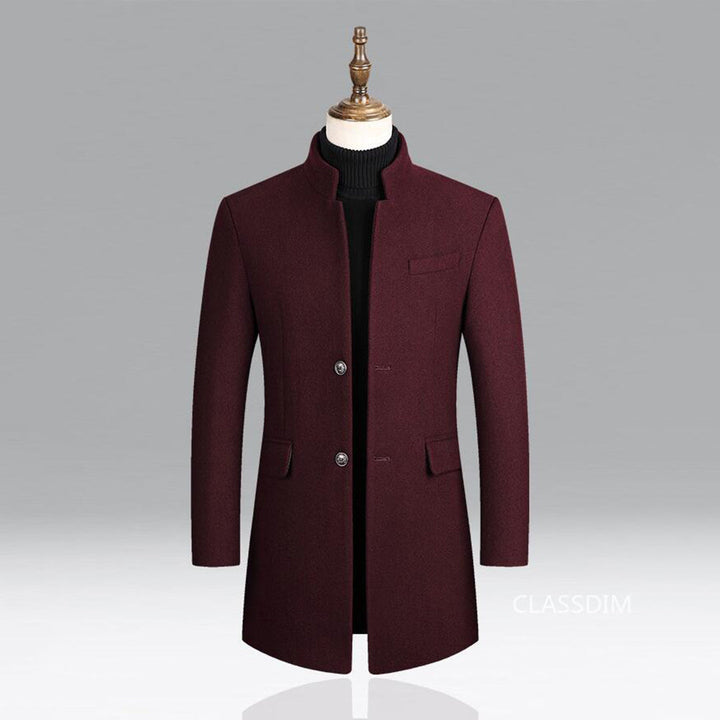 Arthur Cappotto Uomo in Lana Elegante – Mantello Slim Fit con Collo Alto e Fodera Calda