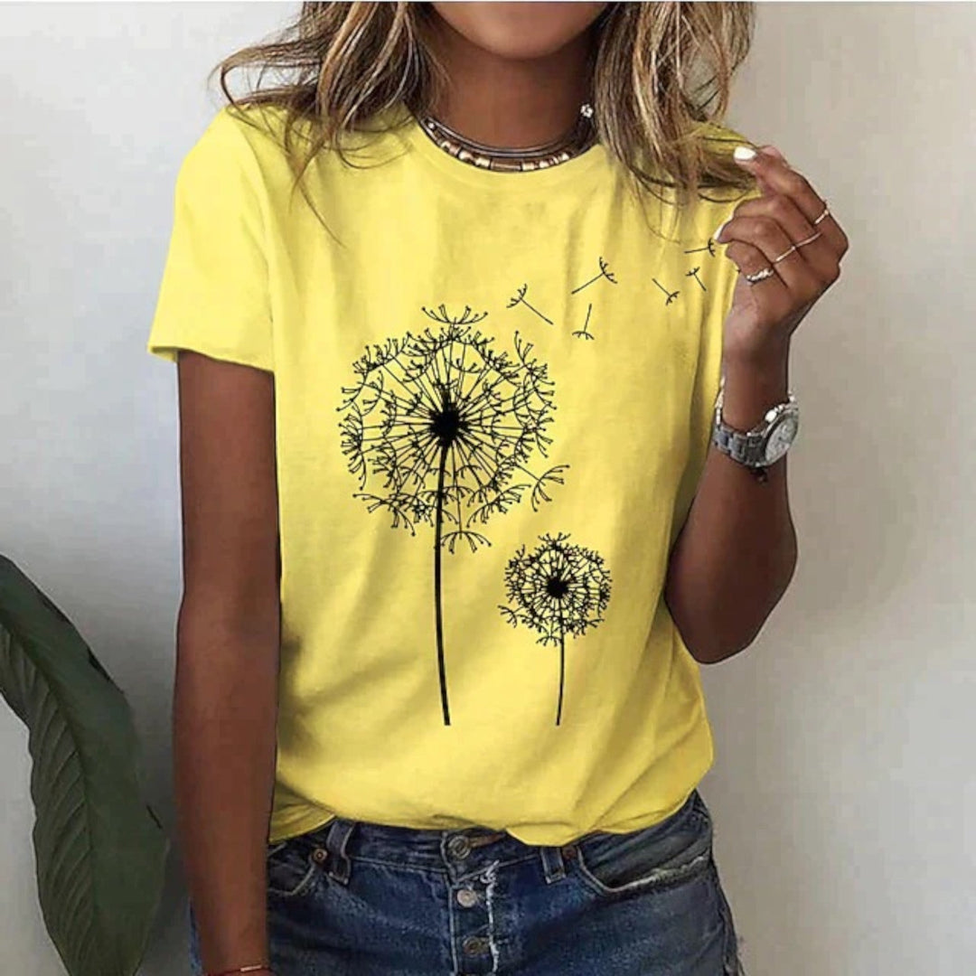 Amandine | Comoda Maglietta Girocollo Da Donna | Manica Corta