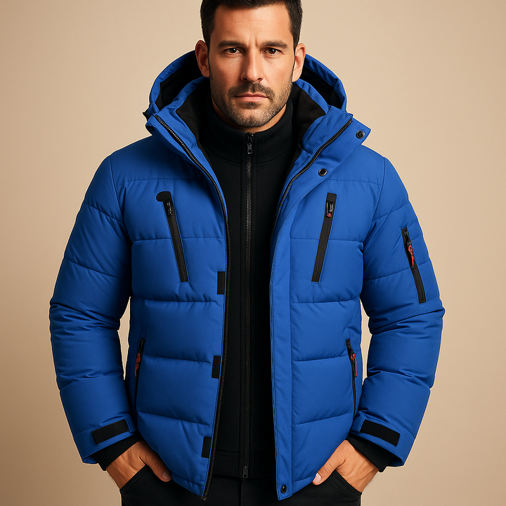 Emilio Giacca Invernale Uomo Prošívaná s Kapucí – Teplá, Moderní a Funkční