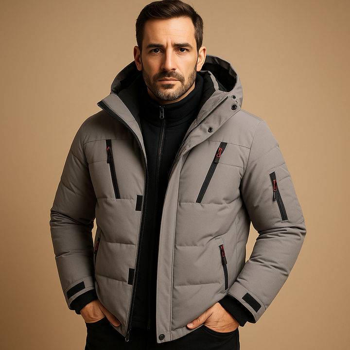 Emilio Giacca Invernale Uomo Prošívaná s Kapucí – Teplá, Moderní a Funkční