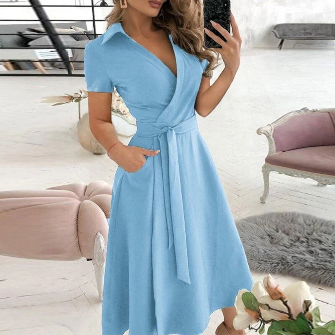 Abito A Spalle Scoperte Con Cintura Annodata Per Donna | Midi