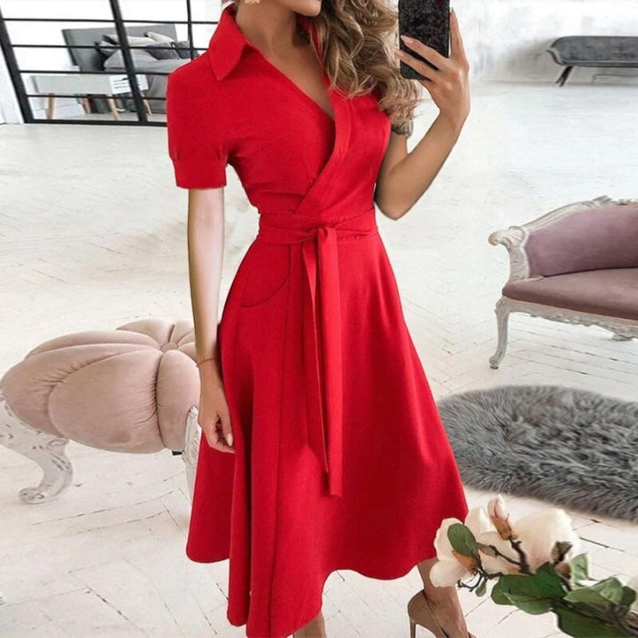 Abito A Spalle Scoperte Con Cintura Annodata Per Donna | Midi