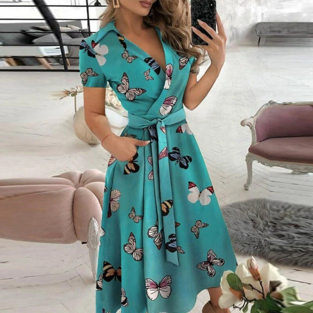 Abito A Spalle Scoperte Con Cintura Annodata Per Donna | Midi
