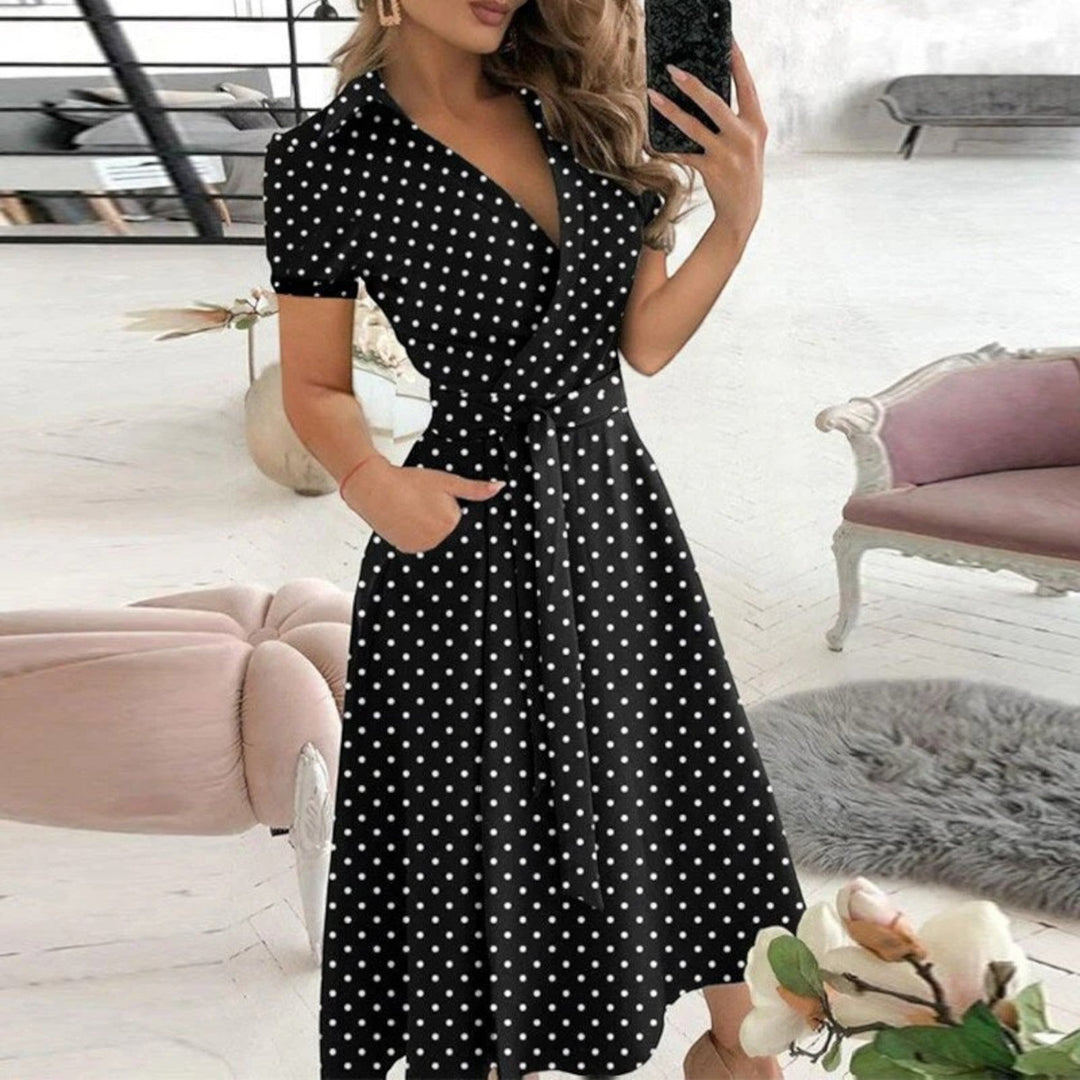 Abito A Spalle Scoperte Con Cintura Annodata Per Donna | Midi