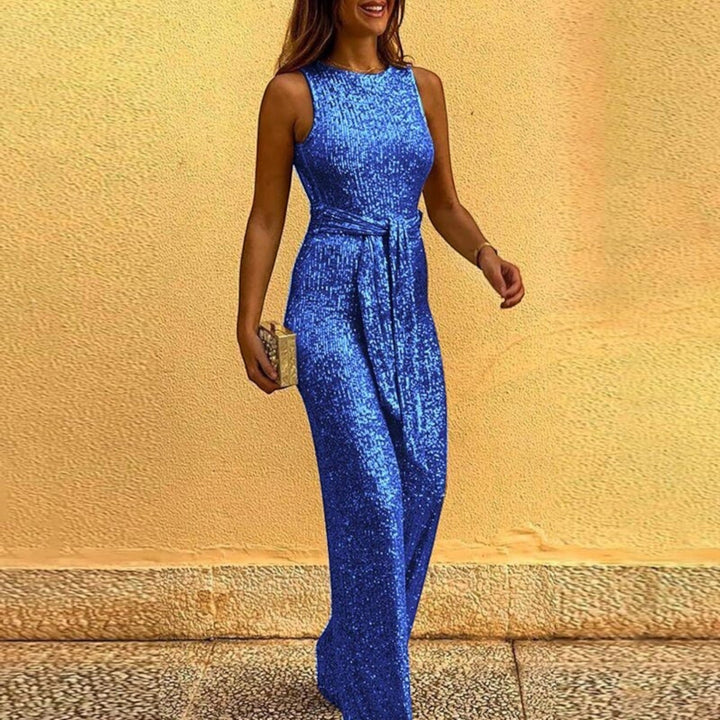 Leona | Tuta Elegante Da Donna Senza Maniche Con Cintura Da Annodare